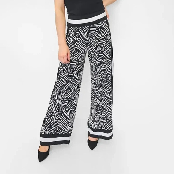 MICHAEL KORS ZEBRA PRINT WIDE LEG PANTS - Picture 4 of 6